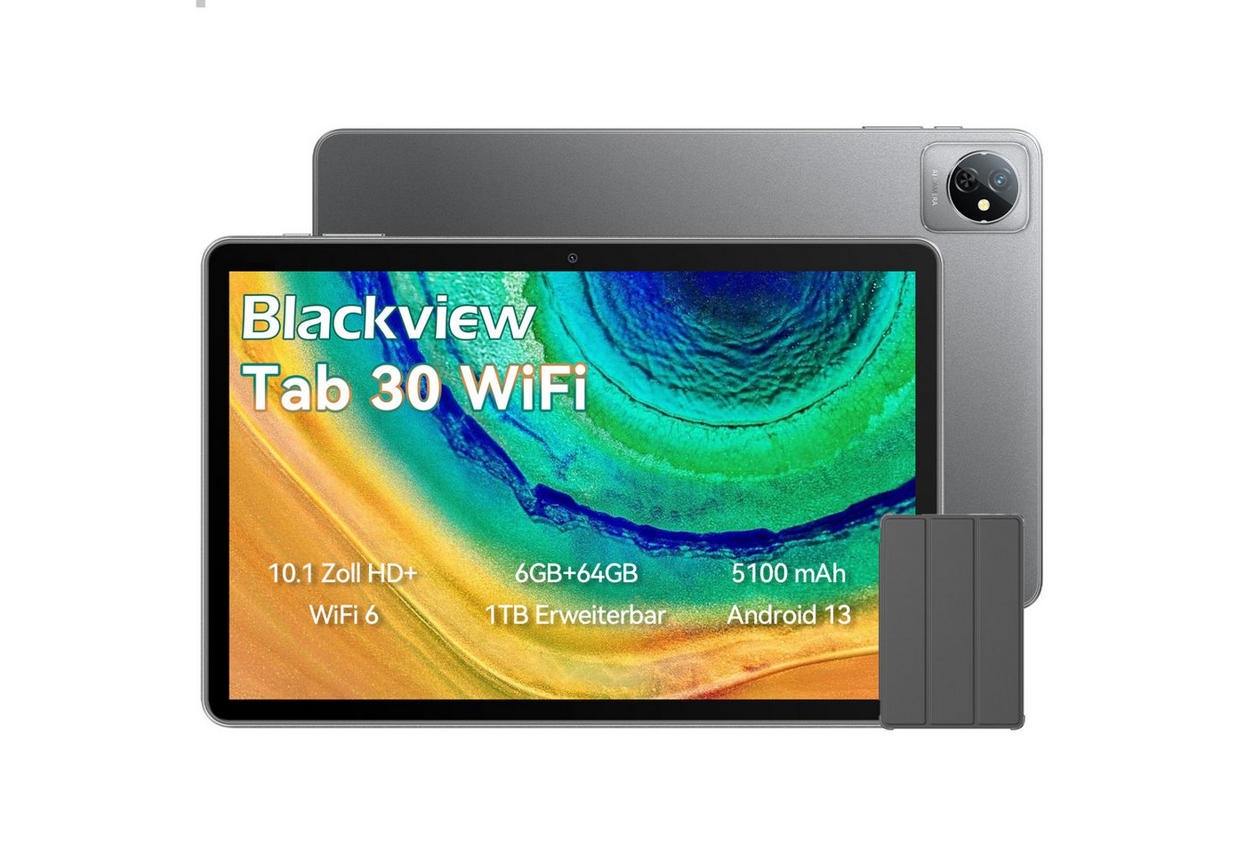 blackview Tab30WiFi Tablet (10.1, 64 GB, Android 13, WIFI6, mit Hülle)" von blackview