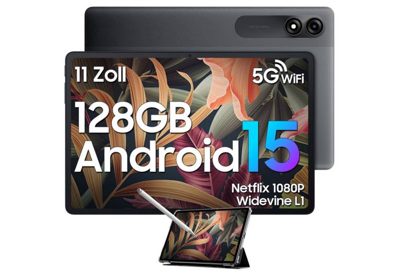 blackview Tab90Wifi Android 15 incl. Hülle/Stift Tablet (11", 128 GB, Android 15, 13MP Rückkamera, 8200mAh Akku) von blackview