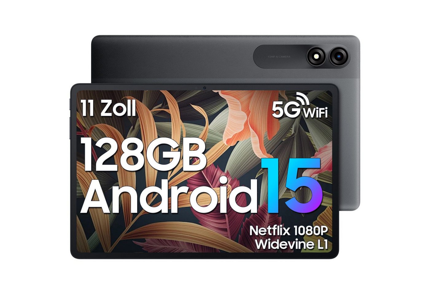 blackview Tab90wifi Android 15 Tablet (11", 128 GB, Android 15, 13MP Rückkamera, 8200mAh Akku) von blackview
