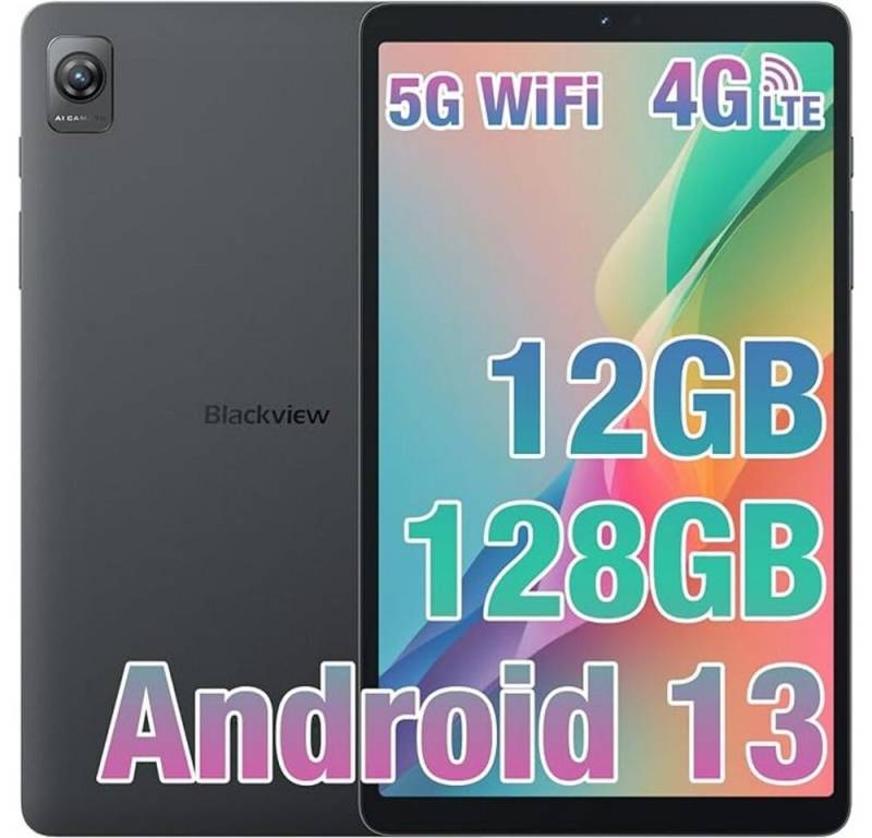 blackview Tablet (8,68, 128 GB, Android 13, 4GLTE+5G, Tablet 4G LTE 5G (1TB TF) 6050mAh 5MP+8MP Telefonanruf Funktionalität)" von blackview