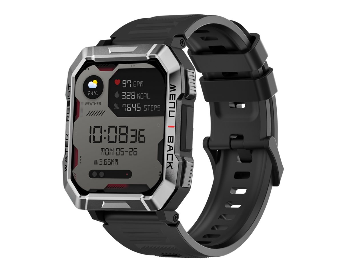 blackview W60 Smartwatch (2.01 Zoll), Fitness Tracker, Gesundheitsfunktionen, Wasserdicht, für Android IOS von blackview
