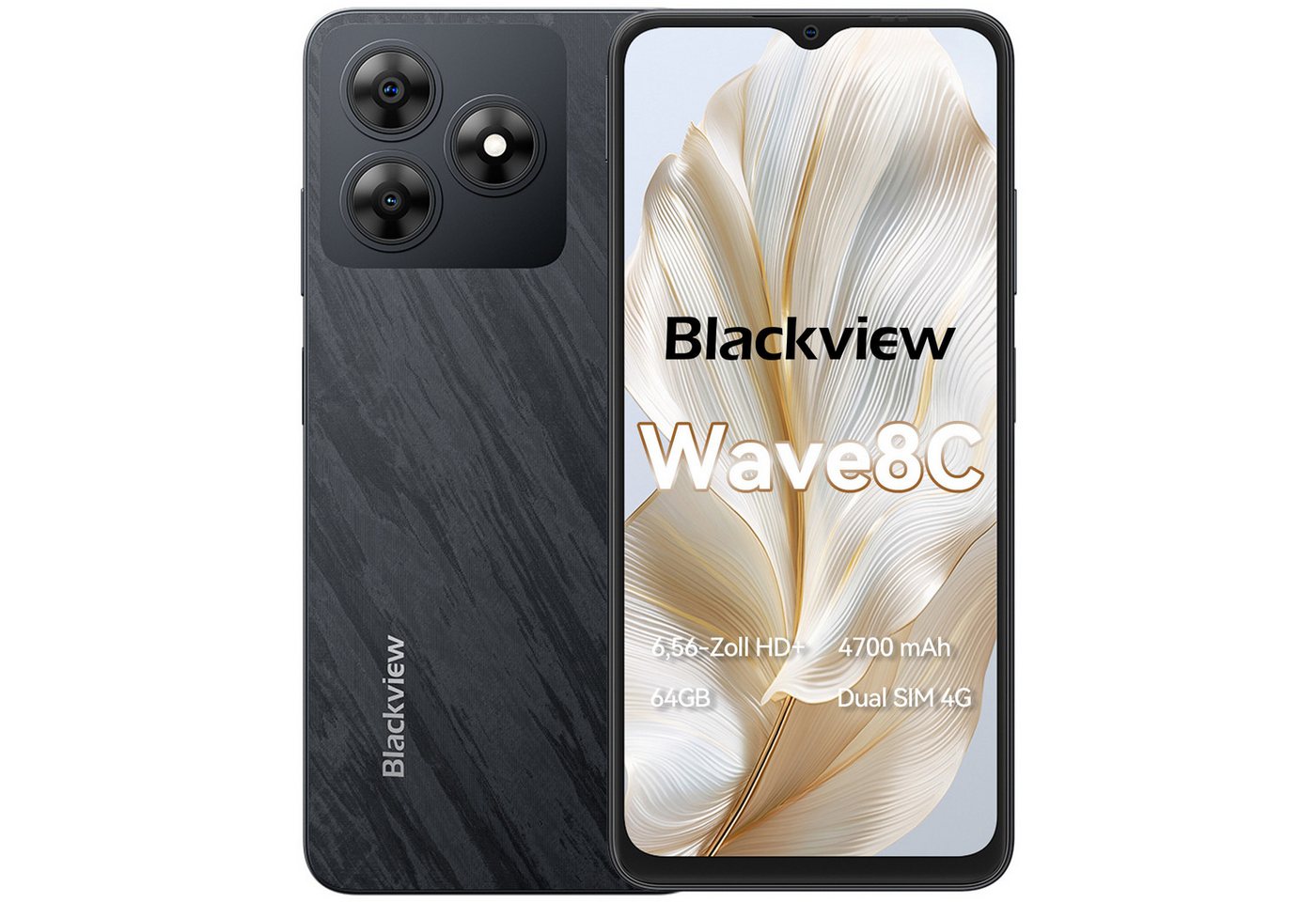 blackview Wave8C (2+64) AI Smartphone (6,6 Zoll, 13 MP Kamera, Android 14, Dual SIM 4G, AI-Dialog) von blackview
