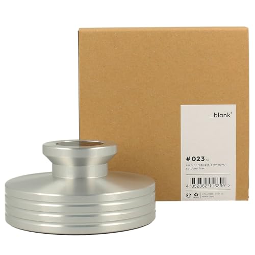 _blank #023 | Stabilisator für Schallplattenspieler | Auflagefläche und Griffeinlage aus Kohlefaser | Plattengewicht PST335 | Aluminium | Carbon | 335g Auflagegewicht (Silber) _blank #023 | Stabilisator für Schallplattenspieler | Auflagefläche und Griffeinlage aus Kohlefaser | Plattengewicht PST335 | Aluminium | Carbon | 335g Auflagegewicht (Silber) von _blank