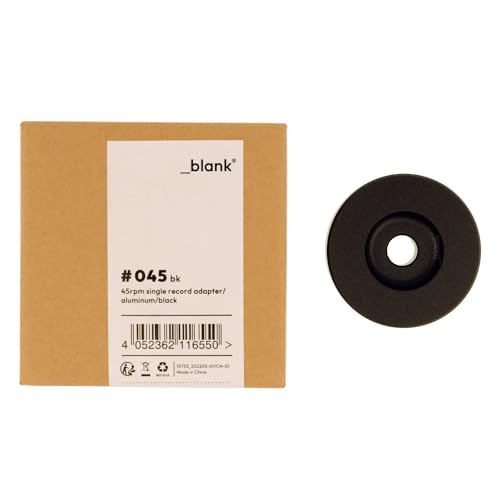 _blank #045bk | 45 RPM Single-Adapter | Puck für 7' Schallplatten | Aluminium | 3,5cm Durchmesser | schwarz von _blank