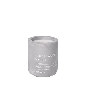 blomus Duftkerze SANDALWOOD MYRRH grau Sandelholz, Myrrhe von blomus