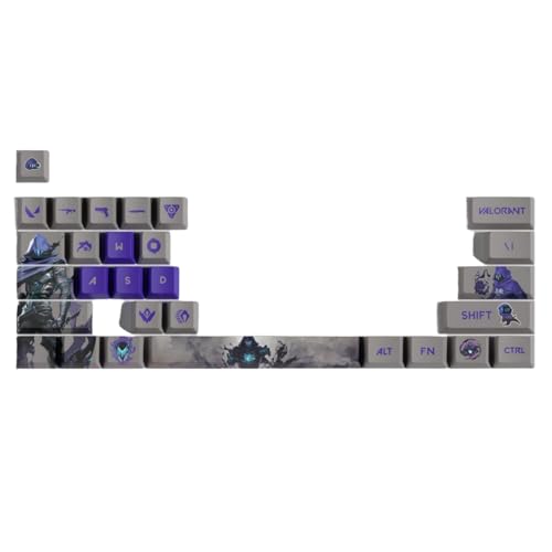 Valorant Omen 29 Tastenkappen ergonomisches OEM-Profil, Material PBT OEM Profile Dye Sublimation Layout, kompatibel mit den meisten mechanischen Tastaturen (11) von bluemx