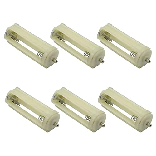 bnafes Zylindrische Batteriehalter Batterie-Aufbewahrung für 3 x 1,5 V AAA-Batterien Taschenlampe, Weiß, 6 Stück von bnafes