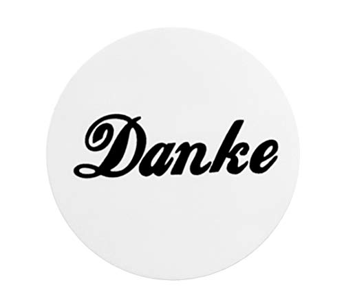 100 Etiketten Sticker Logo Aufkleber Danke weiss Button Kleber von bocksbox