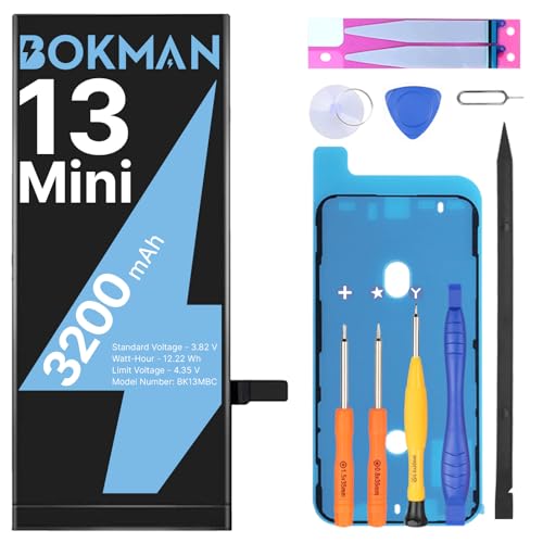 bokman Akku für 13 Mini, 3200 mAh, Polymer-Akku, Li-Ion, hohe Kapazität, mit allen Werkzeugsets bokman Akku für 13 Mini, 3200 mAh, Polymer-Akku, Li-Ion, hohe Kapazität, mit allen Werkzeugsets von bokman