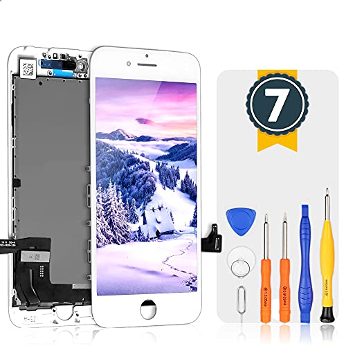 bokman Display Reparaturset kompatibel mit iPhone 7 Weiß (inkl. Glas, Retina LCD, Touchscreen), Passendes Profi-Werkzeugset enthalten von bokman