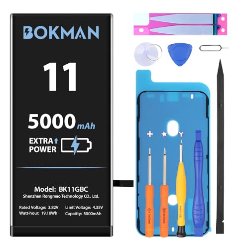 bokman Ersatzakku für 11 Akkus, hohe Kapazität 5000 mAh Li-Ionen-Polymer-Akku mit allen Werkzeug-Sets von bokman