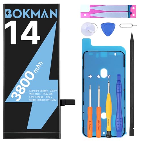 bokman Für 14 Akkus mit hoher Kapazität 3800 mAh, Li-Ion-Polymer-Akku mit allen Werkzeugsets bokman Für 14 Akkus mit hoher Kapazität 3800 mAh, Li-Ion-Polymer-Akku mit allen Werkzeugsets von bokman