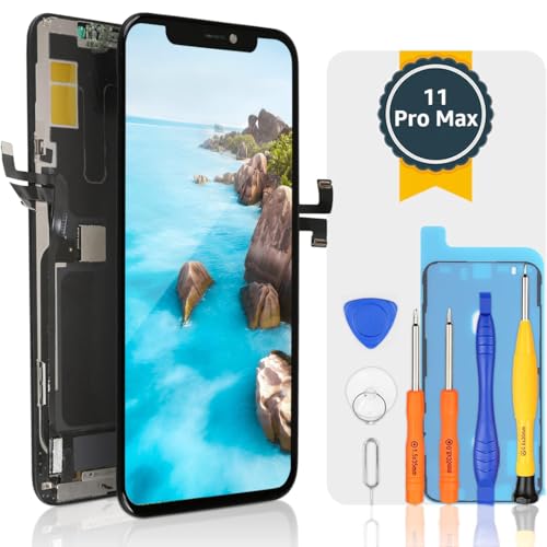 bokman für iPhone 11 Pro Max LCD Display Reparaturset, Full HD LCD-Bildschirm, Montage-Frontplatte mit Reparatur-Toolkits(6,5 Zoll) von bokman