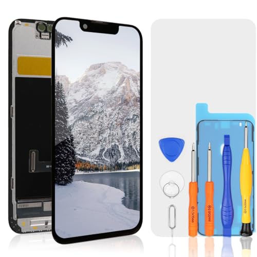 bokman für iPhone 13 Display Reparaturset Schwarz, FHD-Anzeige und Ersatz für Touchscreen Passendes Profi-Werkzeugset enthalten(True Tone programmierbar, Face ID) von bokman