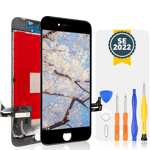 bokman für iPhone SE 2022/iPhone SE3 Display Reparaturset Schwarz(inkl. Glas, Retina LCD, Touchscreen), Passendes Profi-Werkzeugset enthalten von bokman