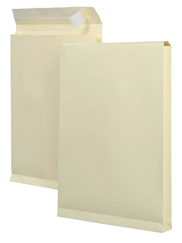 Faltentasche mit Klotzboden C4 (324x229x40mm) haftklebend creme 170g 125 Stück von bong