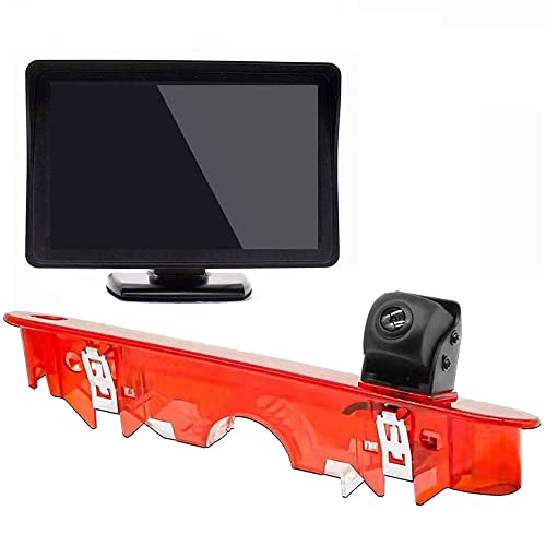 4.3 Zoll TFT LCD Monitor+im 3. Bremslicht Bremsleuchte Auto Dach Rückfahrkamera Rückfahrsystem für Renault Kangoo II 2007-2021/Mercedes- Benz Citan Tourer W415 Micro Camper 2012-2021 von bossanton