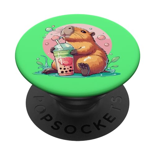 Bubble Tea Boba Capybara – Design Eistee mit Tiermotiven PopSockets Klebender PopGrip Bubble Tea Boba Capybara – Design Eistee mit Tiermotiven PopSockets Klebender PopGrip von Funny animal kawaii