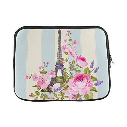 Laptop Hülle Tasche Blumen Eiffelturm Notebook Hülle Frauen Multifunktion Notebooktasche, Für Notebook, Laptops, 15In von bozhoushisuhangbaihuoyouxiangongsi