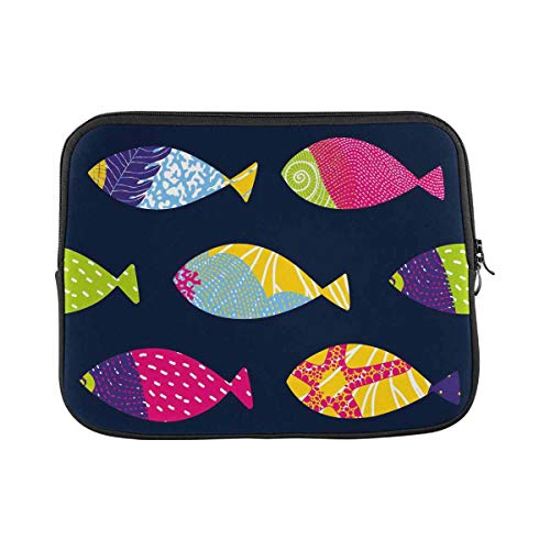 Laptop Hülle Tasche Buntes Süßes Fischmeer Notebook Hülle Tasche Männer Mit Reißverschluß Laptop-Schutzhülle, Für Laptops, Notebook, 15In von bozhoushisuhangbaihuoyouxiangongsi