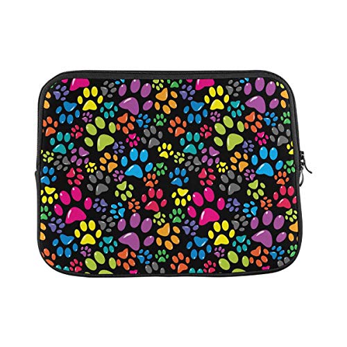 Laptop Hülle Tasche Farbige Pfoten Laptop Tasche Wasserdicht Mit Reißverschluß Notebook Hülle, Für Notebook, Laptops, 15In von bozhoushisuhangbaihuoyouxiangongsi