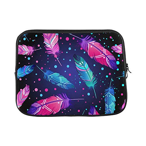 Laptop Hülle Tasche Federn Mit Magischer Galaxie Notebook Hülle Frauen Multifunktion Tablet Tragetasche, Für Notebook, Laptops, 15In von bozhoushisuhangbaihuoyouxiangongsi