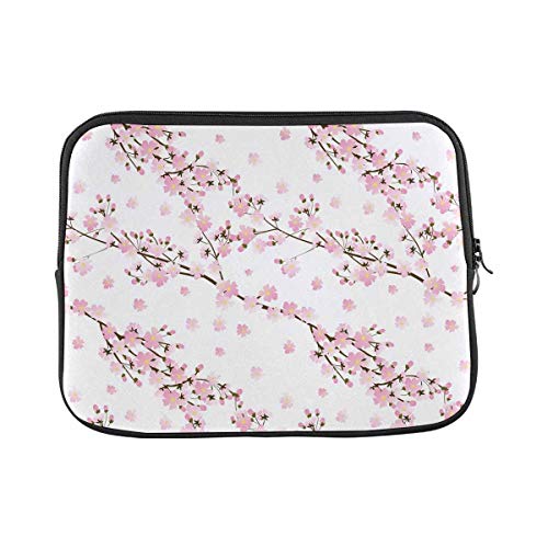 Laptop Hülle Tasche Frühlingsrosa Blumen Laptop Aktentasche Mit Reißverschluß Frauen Tablet Tasche Hülle, Für Notebook, Laptops, 15In von bozhoushisuhangbaihuoyouxiangongsi