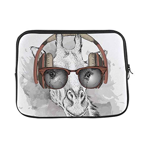 Laptop Hülle Tasche Giraffe Mit Brille Und Kopfhörer Notebooktasche Frauen Männer Schutzhülle Für Laptop, Für Notebook, Laptops, 15In von bozhoushisuhangbaihuoyouxiangongsi