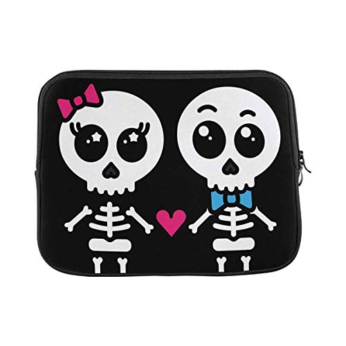 Laptop Hülle Tasche Niedliches Kawaii Skelett Liebespaar Und Mädchen Laptoptasche Männer Stoßfeste Tablet Tragetasche, Für Notebook, Laptops, 15In von bozhoushisuhangbaihuoyouxiangongsi