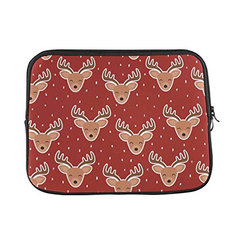 Laptop Hülle Tasche Niedliches Rentier Cartoon Hirsch Notebooktasche Wasserdicht Mit Reißverschluß Laptop-Schutzhülle, Für Laptops, Notebook, 15In von bozhoushisuhangbaihuoyouxiangongsi