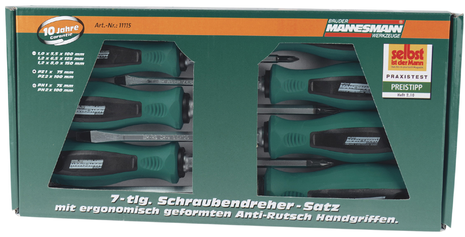 BRÜDER MANNESMANN Schraubendreher-Satz, 7-teilig BRÜDER MANNESMANN Schraubendreher-Satz, 7-teilig von brÜder mannesmann green line