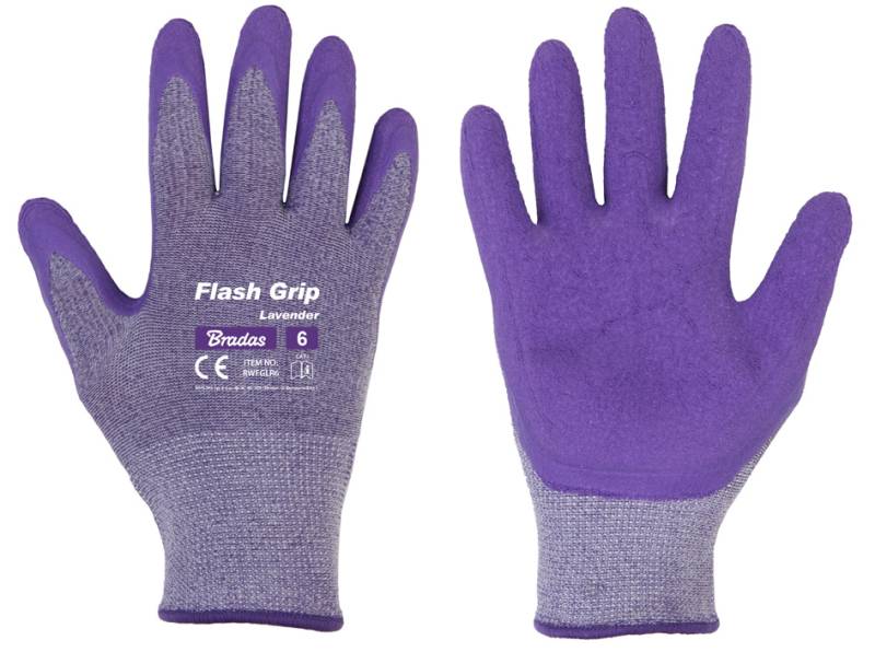 Bradas Damen-Arbeitshandschuh Flash Grip Lavender, S von bradas