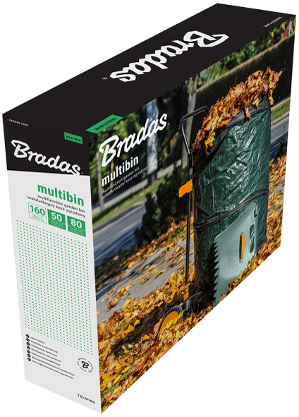 Bradas Fahrbarer Laubsammler multibin, faltbar, 160 liter von bradas