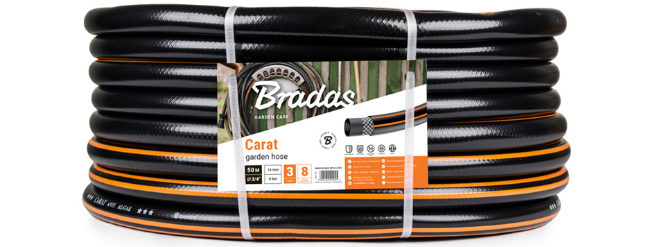Bradas Gartenschlauch CARAT, 3/4, , schwarz/orange, 50 m von bradas
