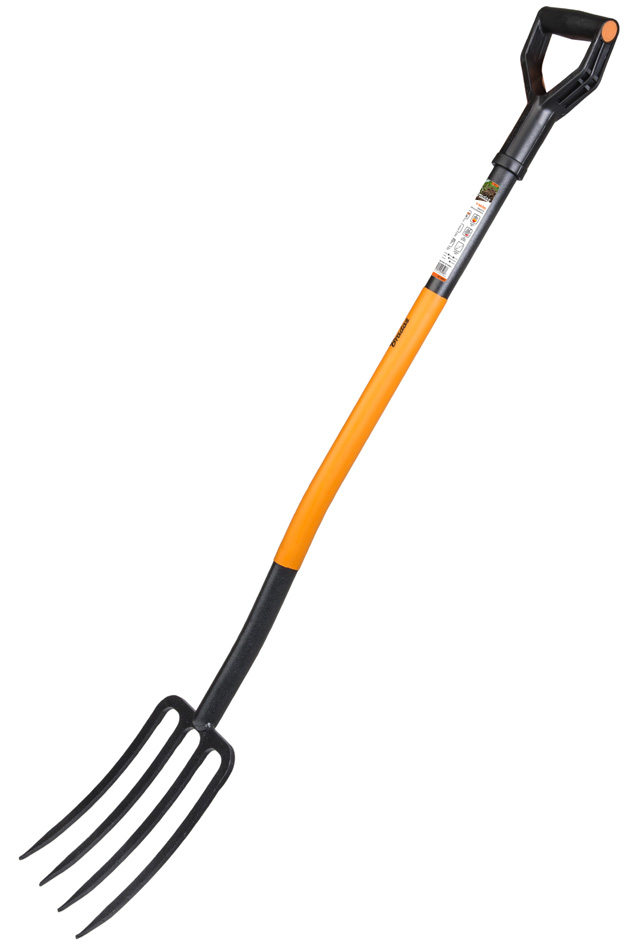 Bradas Spatengabel, Länge 1.250 mm, 4 Zinken, schwarz/orange Bradas Spatengabel, Länge 1.250 mm, 4 Zinken, schwarz/orange von bradas