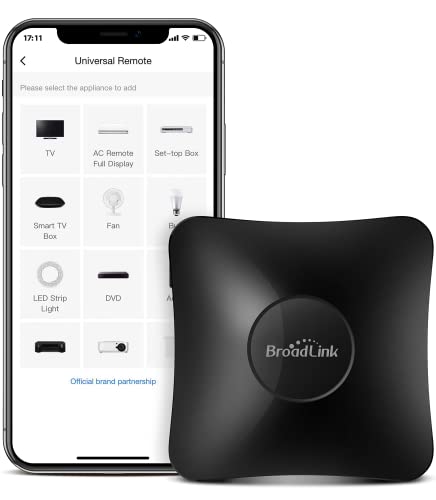 BroadLink IR und RF Universal-Fernbedienung – WiFi Smart Remote für Hausautomation, TV, Vorhangmotor, Klimaanlage, Ventilator, funktioniert mit Alexa, Google Assistant, IFTTT (RM4 Pro) von broadlink