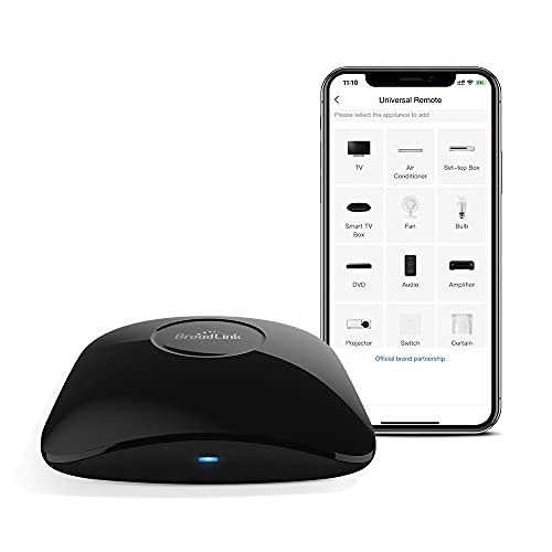 Broadlink RM4 Pro IR RF WiFi Universalfernbedienung für Smart Home-Automatisierung, funktioniert mit Alexa/Google/Siri, Wohnzimmer-Kontroll-App für Amazon Echo, Google Home und Alexa, Schwarz Broadlink RM4 Pro IR RF WiFi Universalfernbedienung für Smart Home-Automatisierung, funktioniert mit Alexa/Google/Siri, Wohnzimmer-Kontroll-App für Amazon Echo, Google Home und Alexa, Schwarz von broadlink