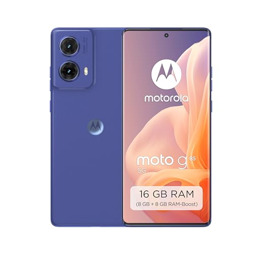 Motorola Moto g85 5G Smartphone (6,67"-FHD+-Display, 50-MP-Kamera, 8/256 GB, 5000 mAh, Android 14) Cobalt Blue, inkl. Schutzcover [Exklusiv bei Amazon] von Motorola