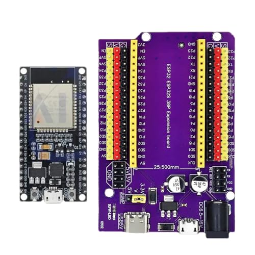 ESP32 Entwicklungskarte – 38-poliger Mikrocontroller, ESP32S schwerer Mikrocontroller | Wireless-Erweiterungstipp, kompatibel mit WLAN, multifunktional, für die universelle Breakout-Karte ESP32 Entwicklungskarte – 38-poliger Mikrocontroller, ESP32S schwerer Mikrocontroller | Wireless-Erweiterungstipp, kompatibel mit WLAN, multifunktional, für die universelle Breakout-Karte von brooksnaji