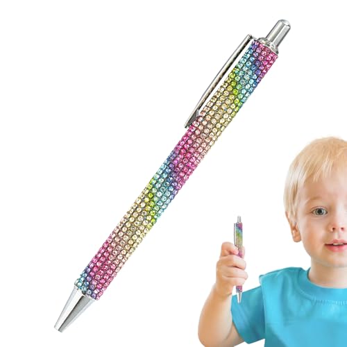 Ein dekoratives Schreibgerät mit Strasssteinen in funkelnden, eleganten und schönen Designs. Ein elegantes, ausziehbares und beliebtes Schreibwaren für Frauen von brooksnaji
