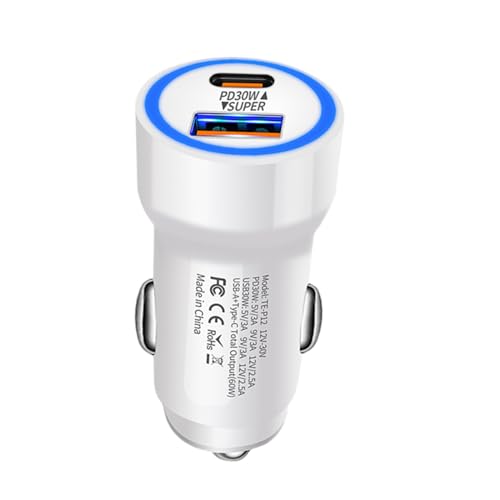 Fast Ladewagen -Ladegerät - PD -Kompatible Car Plug, 2 -Port -USB -Rapid Netzteil | Kleines Smart-Car-Ladegerät Mit Hochgeschwindigkeitsausgabe 30W, Tablets Und Aufnahmegeräte Für Eine Stabile Stromve Fast Ladewagen -Ladegerät - PD -Kompatible Car Plug, 2 -Port -USB -Rapid Netzteil | Kleines Smart-Car-Ladegerät Mit Hochgeschwindigkeitsausgabe 30W, Tablets Und Aufnahmegeräte Für Eine Stabile Stromve von brooksnaji