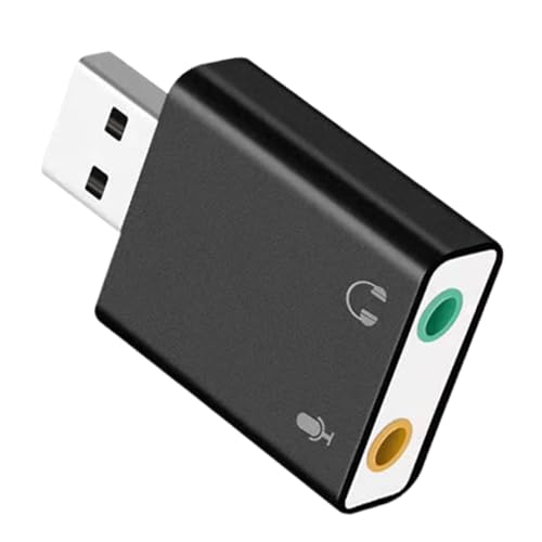 USB -Soundkartenadapter - USB -Audio -Adapter, Plug and Play -Karte | Einfacher Verbindung Mit -Audioausrüstung, Soundkartenzubehör Für Laptop -Desktop von brooksnaji