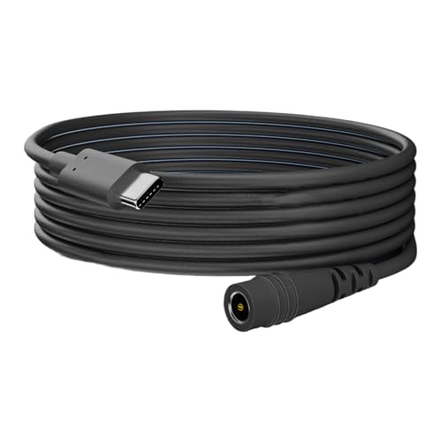USB auf DC Kabel - Plug and Play Das Ladekabel DC5521 Buchse auf Typ C, schnelle Umwandlung in den Ausgang | Leichter DC-Adapter, ideal zum Aufladen von Elektronik-Geräten von brooksnaji