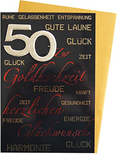 bsb Glückwunschkarte 50 zur Goldenen Hochzeit 72-1253 von bsb-obpacher