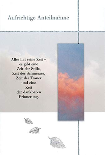 BSB Trauerkarte Karte zur Beerdigung Wolke mit Umschlag 811222-2 von bsb