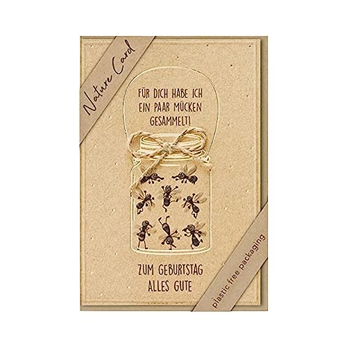 bsb - Karte zum Geburtstag - Nature Card - Nachhaltige Karten zum Geburtstag - Geburtstagskarten mit Umschlag - Geburtstagskarte Frauen & Männer - Glückwunschkarte 11,5 x 17 cm von bsb