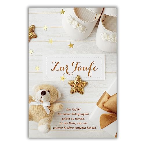 bsb Karte zur Taufe - Taufgeschenk Junge & Mädchen mit Bärchen-Motiv - Glückwunschkarte mit Umschlag - liebevolles Geldgeschenk - Geschenk Taufe in 11,5 x 17,0 cm bsb Karte zur Taufe - Taufgeschenk Junge & Mädchen mit Bärchen-Motiv - Glückwunschkarte mit Umschlag - liebevolles Geldgeschenk - Geschenk Taufe in 11,5 x 17,0 cm von bsb