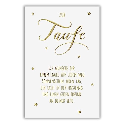 bsb Karte zur Taufe - Taufgeschenk Junge & Mädchen mit Text-Motiv - Glückwunsch Tauf-Karte mit Umschlag - liebevolles Geldgeschenk Taufe in 11,5 x 17,0 cm bsb Karte zur Taufe - Taufgeschenk Junge & Mädchen mit Text-Motiv - Glückwunsch Tauf-Karte mit Umschlag - liebevolles Geldgeschenk Taufe in 11,5 x 17,0 cm von bsb