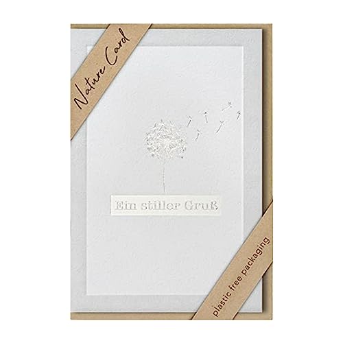 bsb - Trauerkarte mit liebevollem Pusteblumen Motiv - Nature Card - Trauerkarten - Beileidskarten mit Umschlag - Danksagungskarten Trauer - Karten zur Trauer 11,5 x 17 cm von bsb