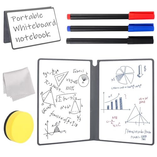 bssmmai Mini Whiteboard A5 24 x 16,5 cm Doppelseitig White Board Tragbar Abwischbar Desktop Whiteboard Schreibtafel von bssmmai